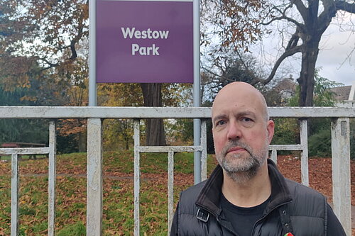 Campaigner Steve Penketh at Westow Park